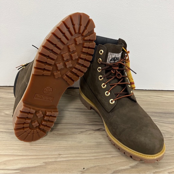 Timberland 6" Waterproof Boots Dark Brown Nubuck Men’s Size 12 TB0A5TJ5 NWOB - Picture 7 of 7